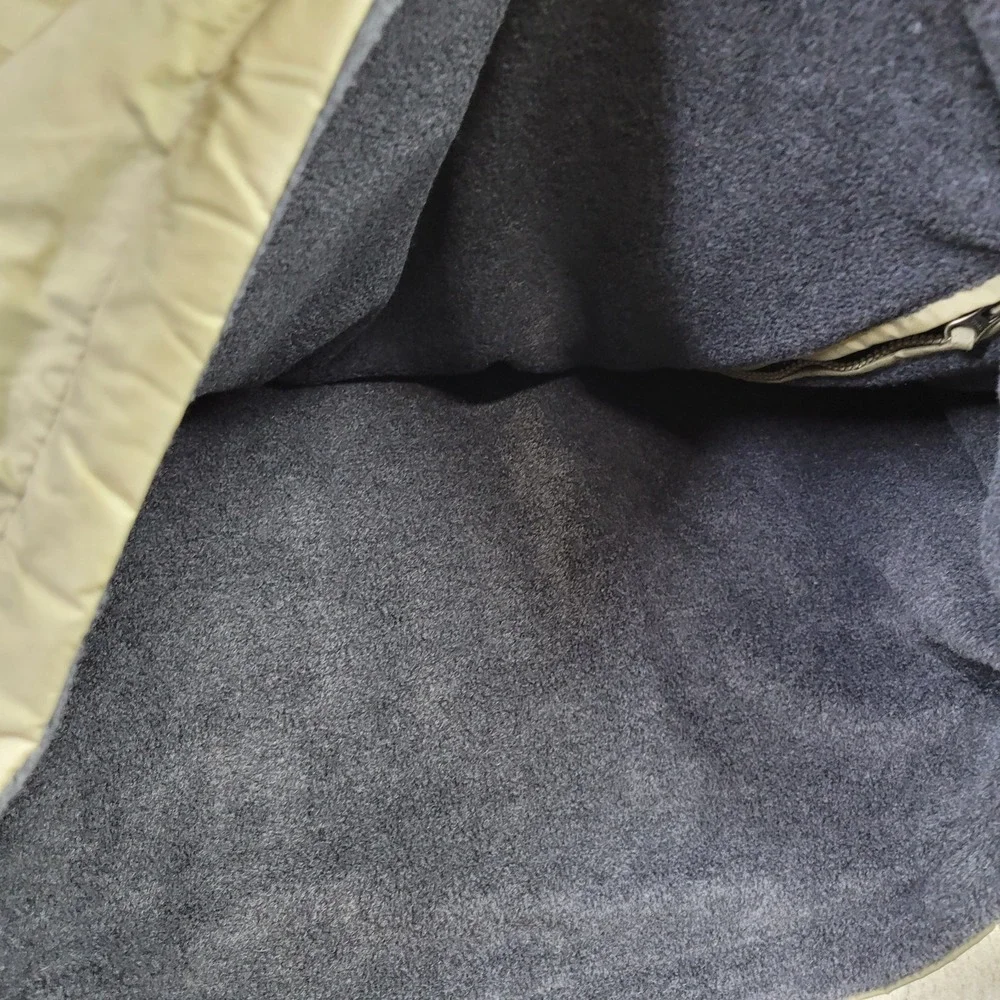 Old Navy Jacket Mens Large 1/4‎ Zip Gray Pullover Windbreaker Reversible Fleece